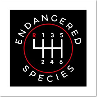 Endangered Species Manual Gearbox Stick Shift 6 Speed Posters and Art